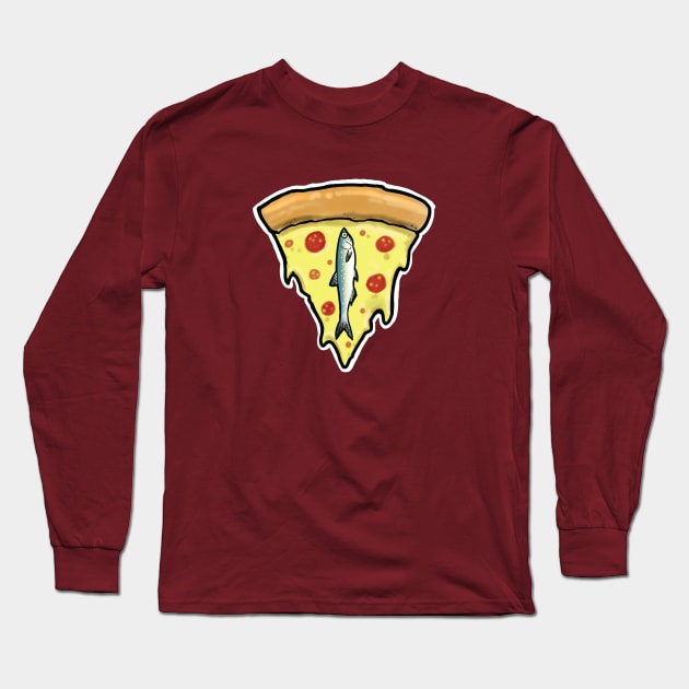 pizza with anchovies Long Sleeve T-Shirt by weilertsen